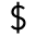 Circle with dollar sign in the center