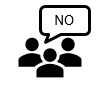 Icon of 3 people saying 'No'