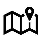 Map with pin icon