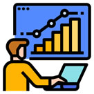 Person at keyboard icon
