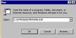 Screen asking for user to type the name of a program, Folder, document, or Internet resource, and Windows will open