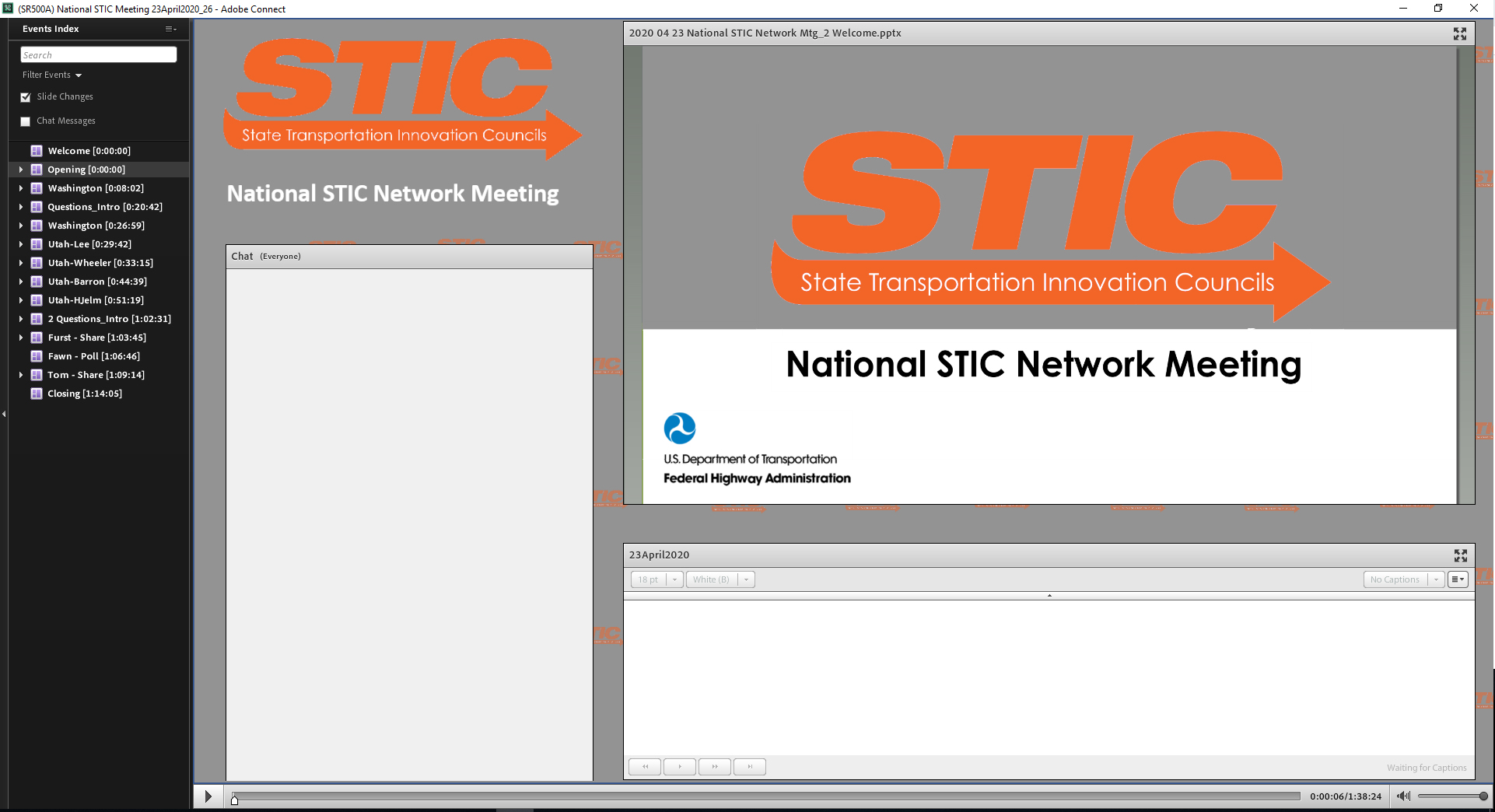 screen shot of the National STIC Network Meeting