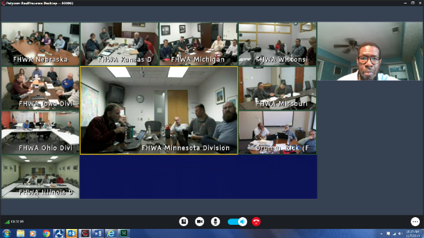 Screen shot of a virtual event with multiple video screens.