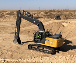 Backhoe equipment on a construction site
