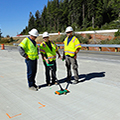 Device to nondestructively measure pavement thickness