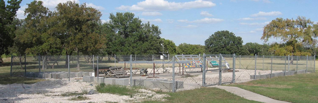 This image shows an array of concrete blocks on an outdoor exposure site.