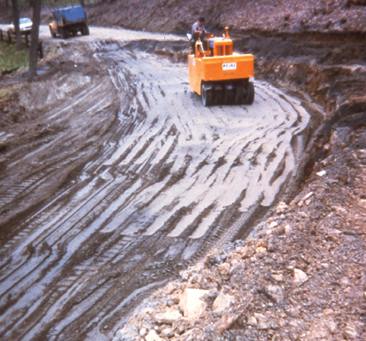 Figure 6-1: Highway embankment with fly ash structural fill.