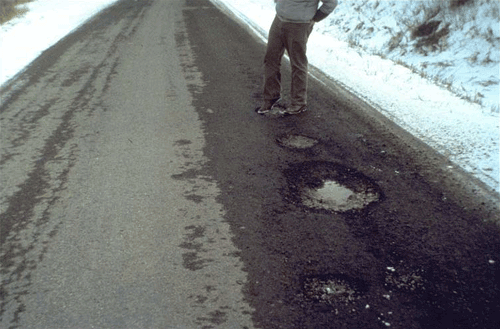 Figure 2-14. Pavement in poor condition after CIR.