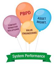 Context-sensitive solutions, value engineering, asset management, and performance-based practical design help improve overall system performance.