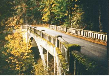 Scenic view of a wooden bridge.