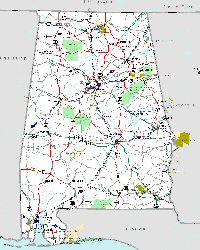 small map of the NHS in Alabama