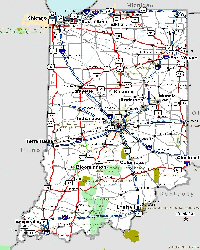 small map of the NHS in Indiana