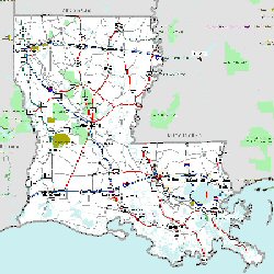 small map of the NHS in Louisiana