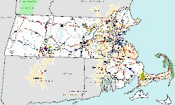 small map of the NHS in Massachusetts