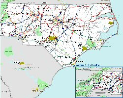 small map of the NHS in North Carolina