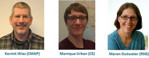 Photos of Kermit Wies (CMAP), Monique Urban (CS) and Maret Outwater (RSG)