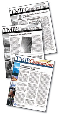 covers from three TMIP Connection newsletters