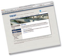 screenshot of TMIP's TMIP News webpage