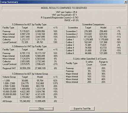 Comp Summary screenshot