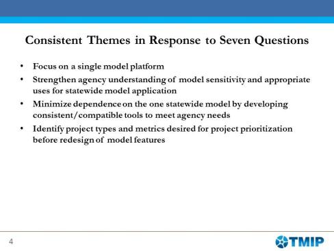 consistent themes in response to seven questions