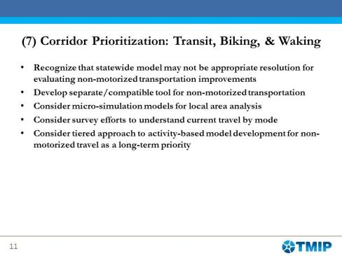 7. corridor prioritization: transit, biking, and walking