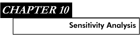 Chapter 10 Sensitivity Analysis