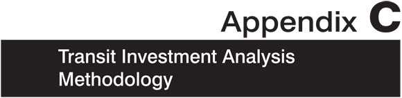  Appendix C Transit Investment Analysis Methodology