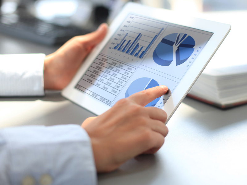 person holding data on notebook