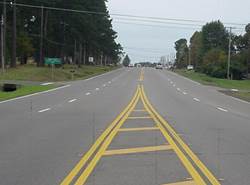 Figure 4.17 shows an example of a roadway with four through-lanes.