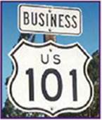US 101 shield sign