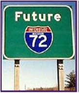 Future Interstate 72 sign