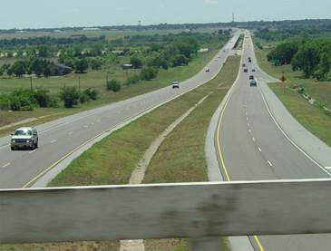 4 lane divided highway with a grass median