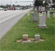 A roadside cemetary