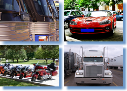 Photo Collage: Buses, Cars, Trucks and Motorcyles