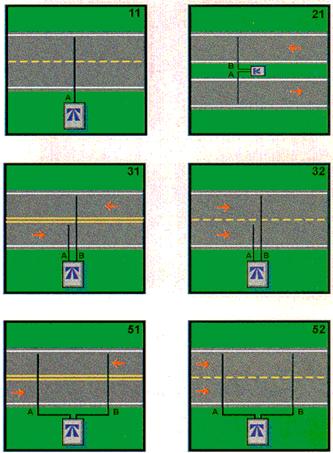 examples of six road tube configurations.