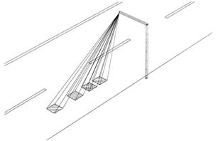 Multiple detection zone configuration in a passive infrared sensor.