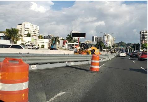 Photo of road construction zone
