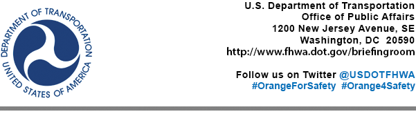 U.S. Department of Transportation, Office of Public Affairs, 1200 New Jersey Avenue, SE, Washington, D.C. 20590, www.dot.gov/briefingroom - News