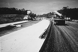 Highway being paved.