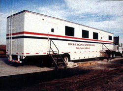 Mobile concrete lab unit.