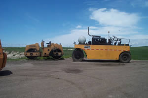 recycling equipment on road