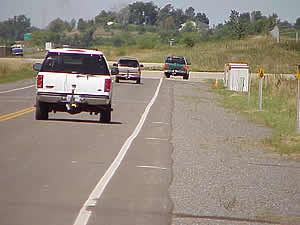 white truck on road