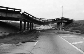 Photo of damaged I-65 bridge