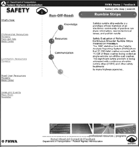 Screenshot of Safety website