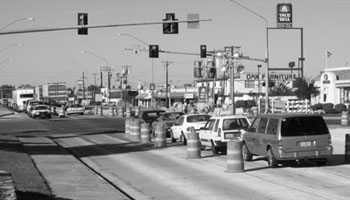 Workzone at an intersection