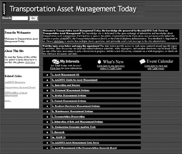 Screenshot: Transportation Asset Management Today