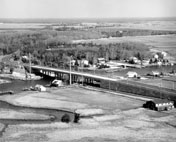 Aerial view of the bridge over Nacote Creek