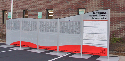 Photo of National Work Zone Memorial display