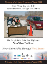 National Work Zone Week poster