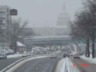 DC streets where snow has been removed